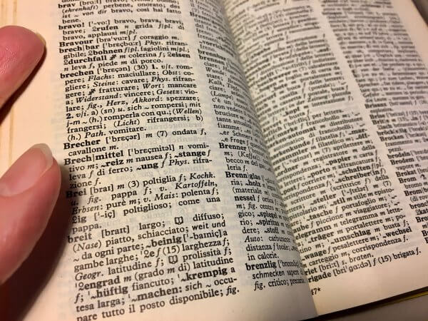 Ein italienisches Wörterbuch