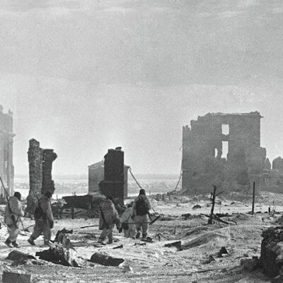 Das zerstörte Stalingrad im Winter 42. Foto: Sputnik. Georgi Zelma