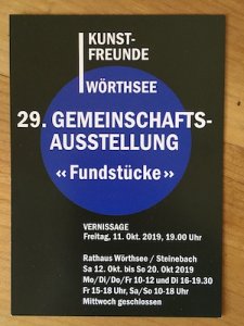 Das Plakat zur Gemeinschaftsausstellung der Wörthseer Kunstreunde. Foto: Ulrike Ziegler
